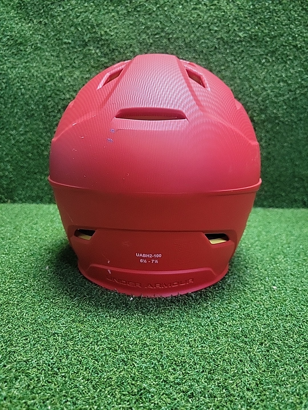 UA Converge Shadow Senior Batting Helmet Matte Red Adult Baseball Softball