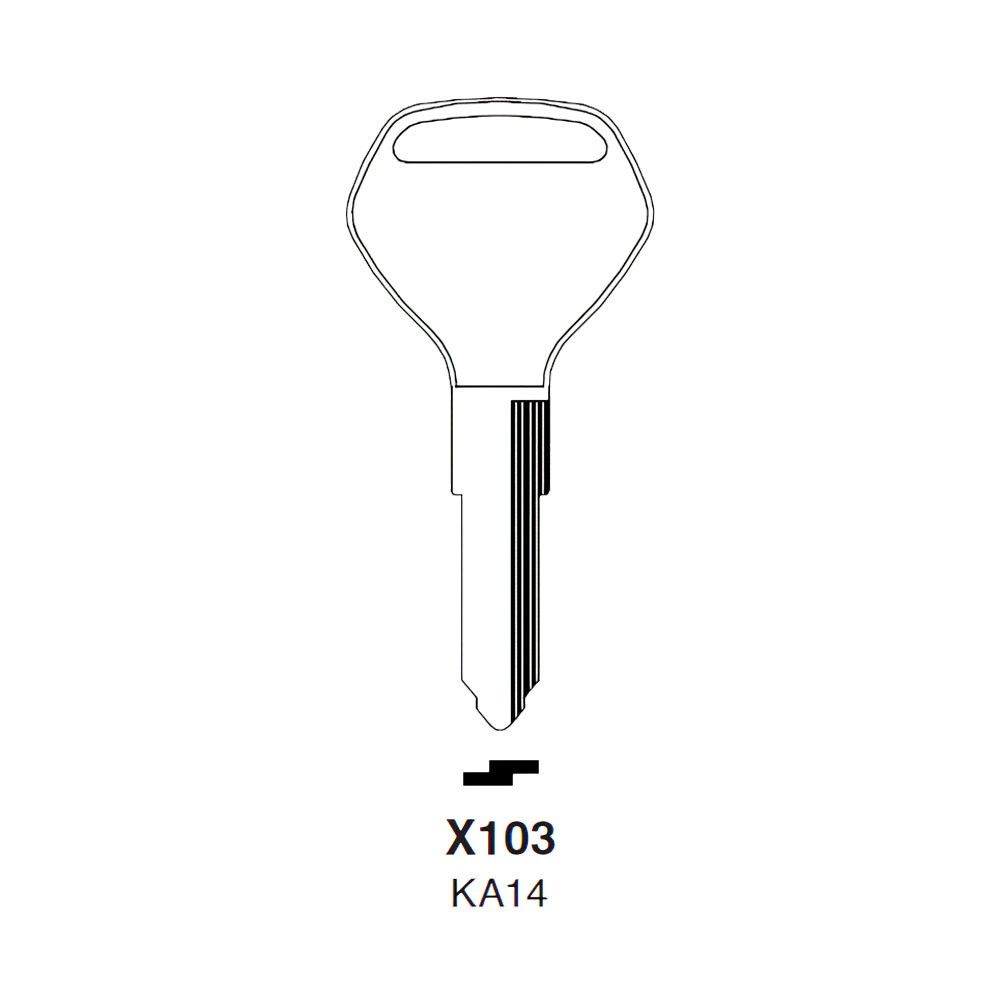 KA14 / X103 Key Blank Nickel