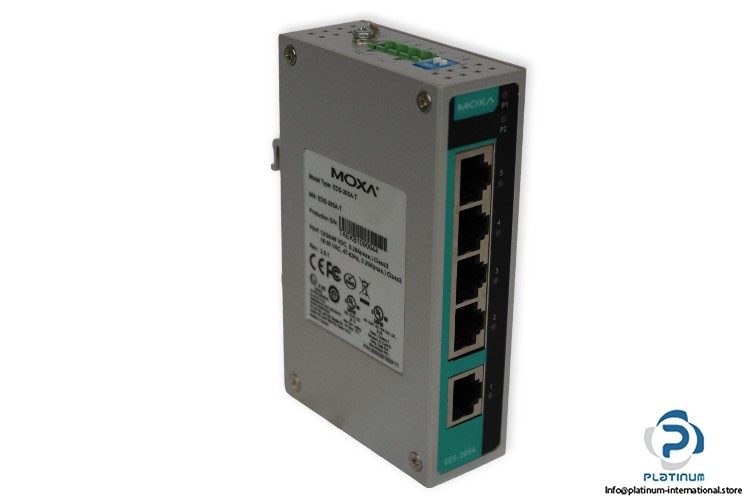 MOXA EDS-205A-T ETHERNET SWITCH_3093001000111_5 Port_RJ45 Connector_EDS205AT