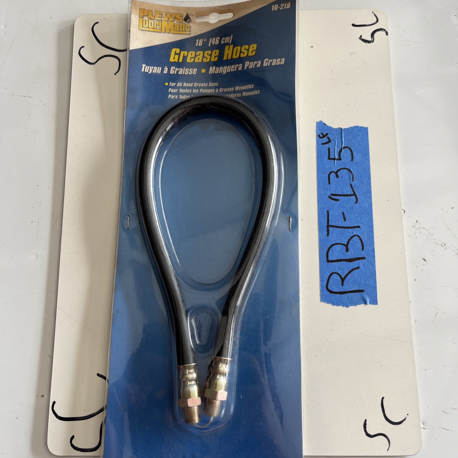 Plews 10-219 Flex Hose for Grease Guns 18” Heavy Duty Replacement Coupler