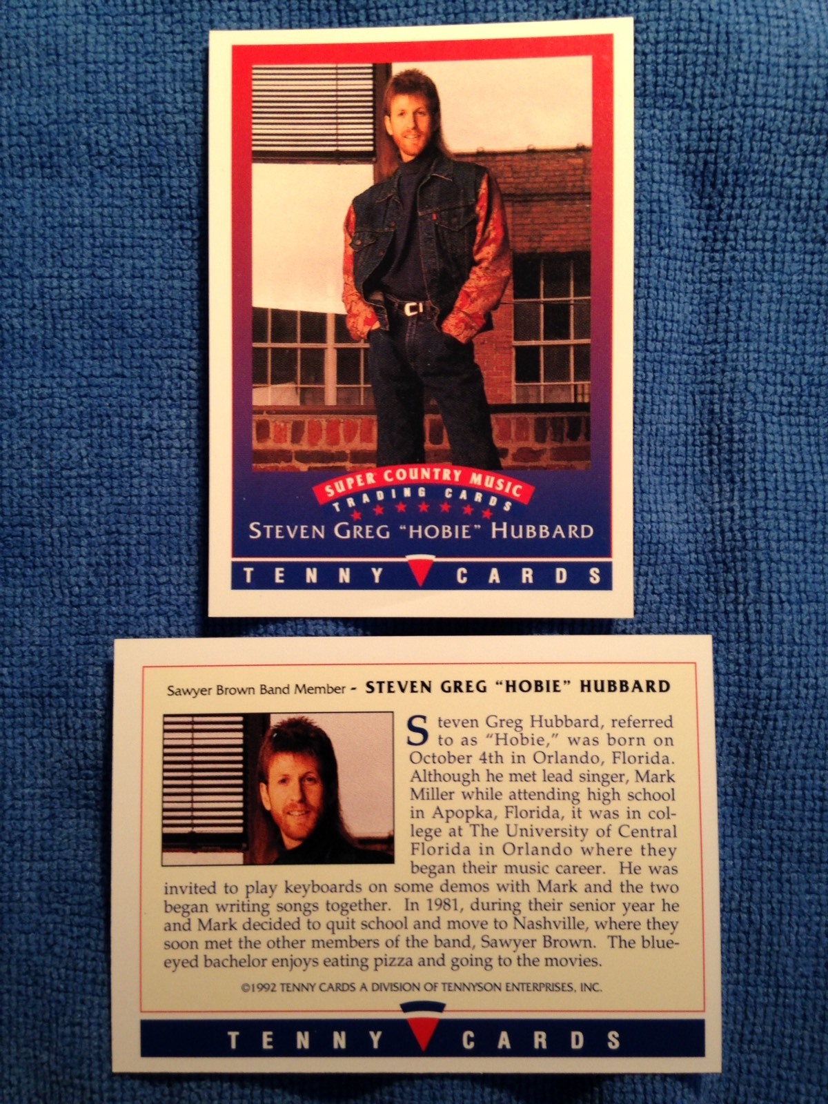1992 Tenny Cards, Steven Greg "Hobie" Hubbard, NM-MT