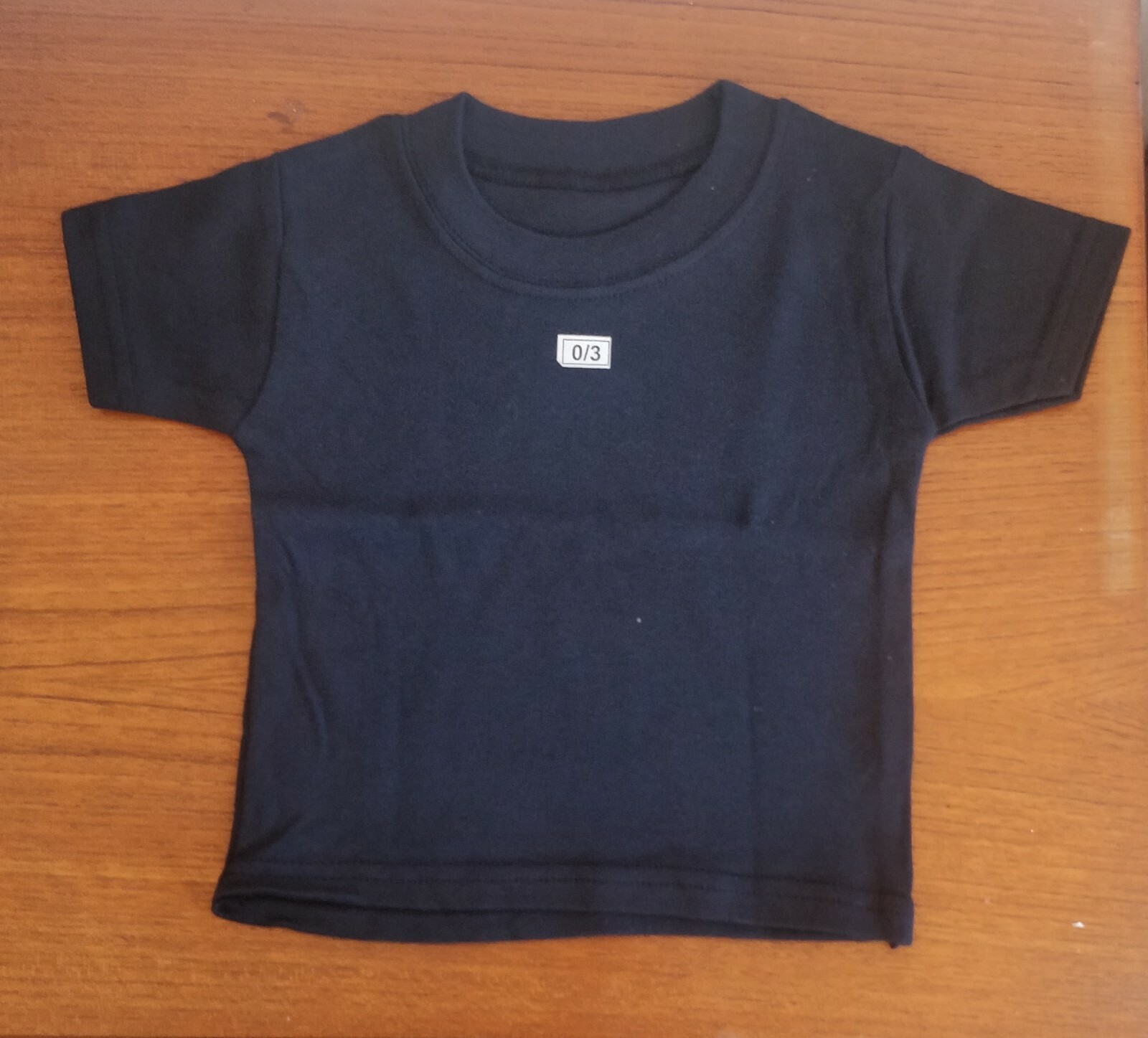 BABY BOYS GIRLS SHORT SLEEVE T-SHIRT 100% COTTON JERSEY 0-3 MONTHS NEW BLACK