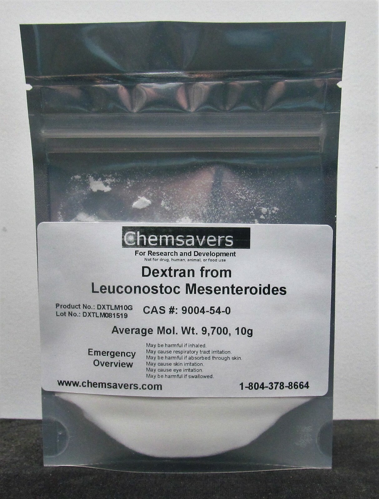Dextran from Leuconostoc Mesenteroides,  Average Mol. Wt. 9,700, 10g