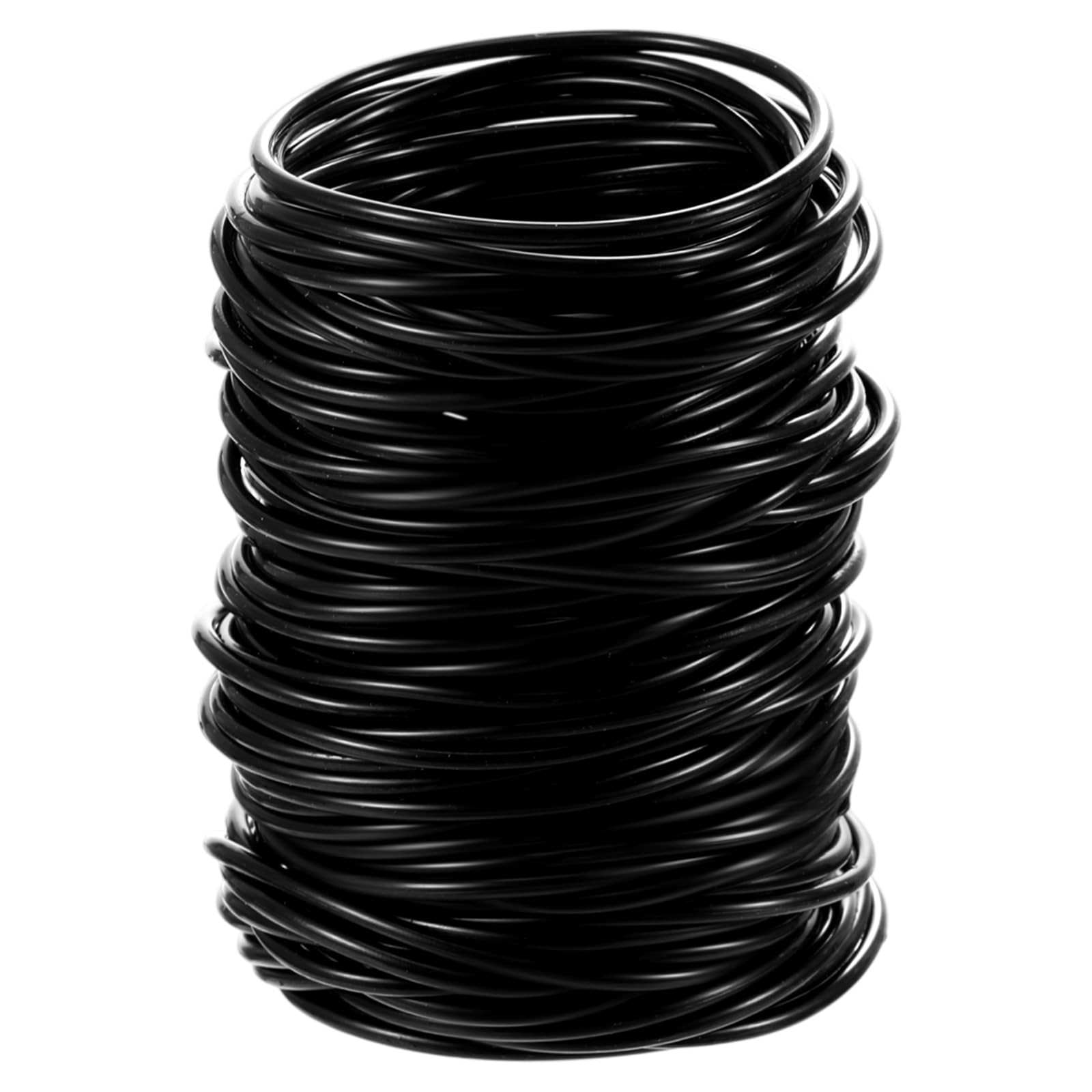 Hotop 100 Pcs 80s Black Silicone Jelly Bracelets Rainbow 100 pieces,