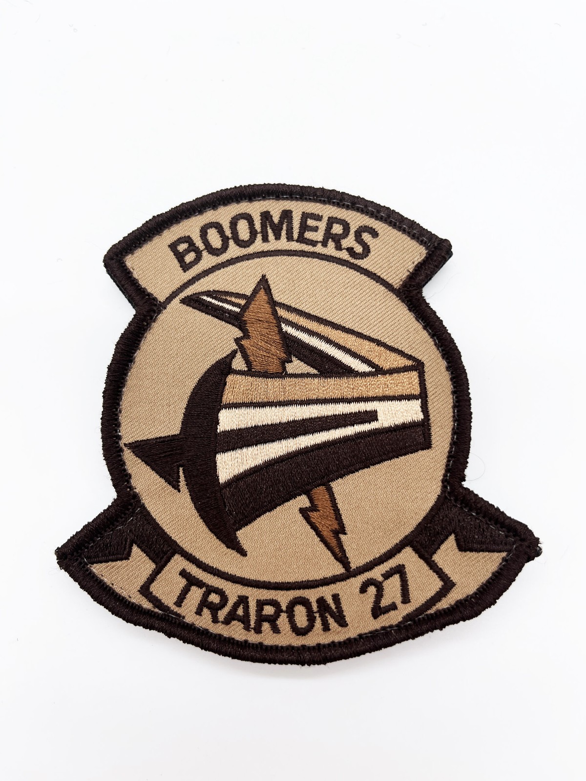 VT-27 Boomers Tan Squadron Patch – With Hook and Loop, 4"