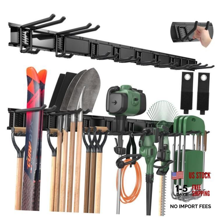 66" Garage Tool Organizer Wall Mount - 720lbs Garden Tool Organizer 66inch