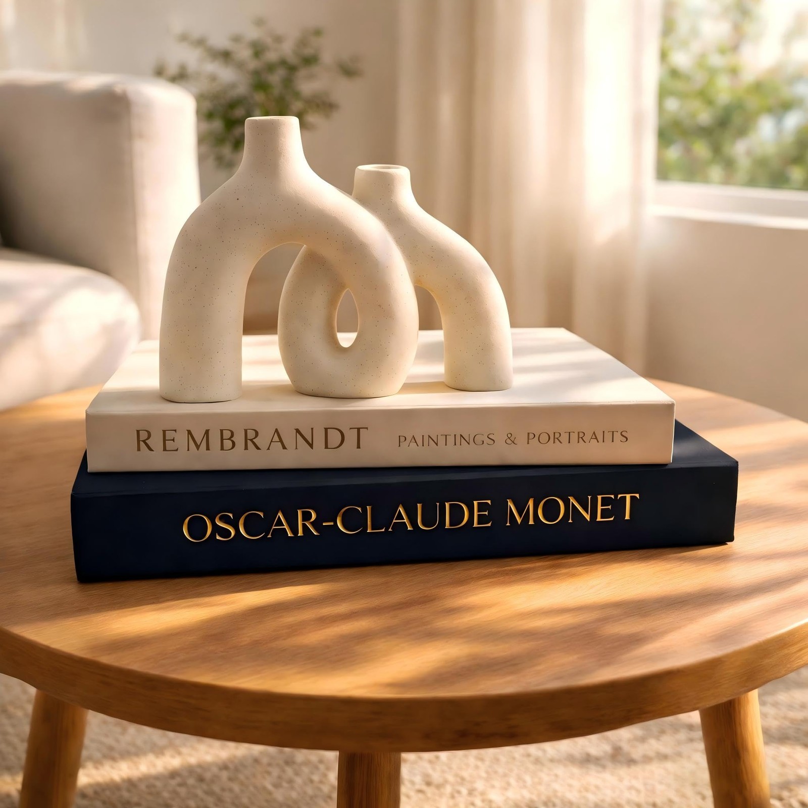 Decorative Books for Shelves – Linen Books Decor Set for Bookshelf Decor Aest...