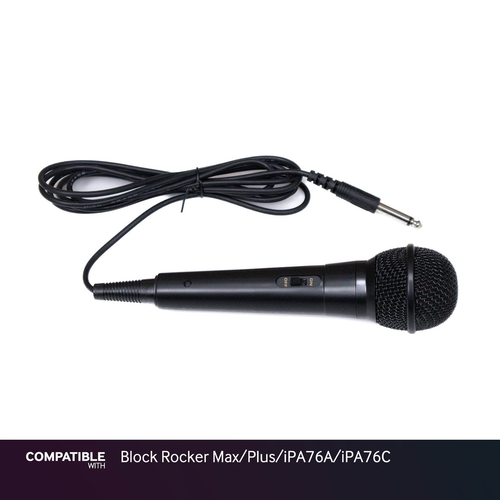 ION Microphone with 1/4" Cable for Block Rocker Max/Plus/iPA76A/iPA76C