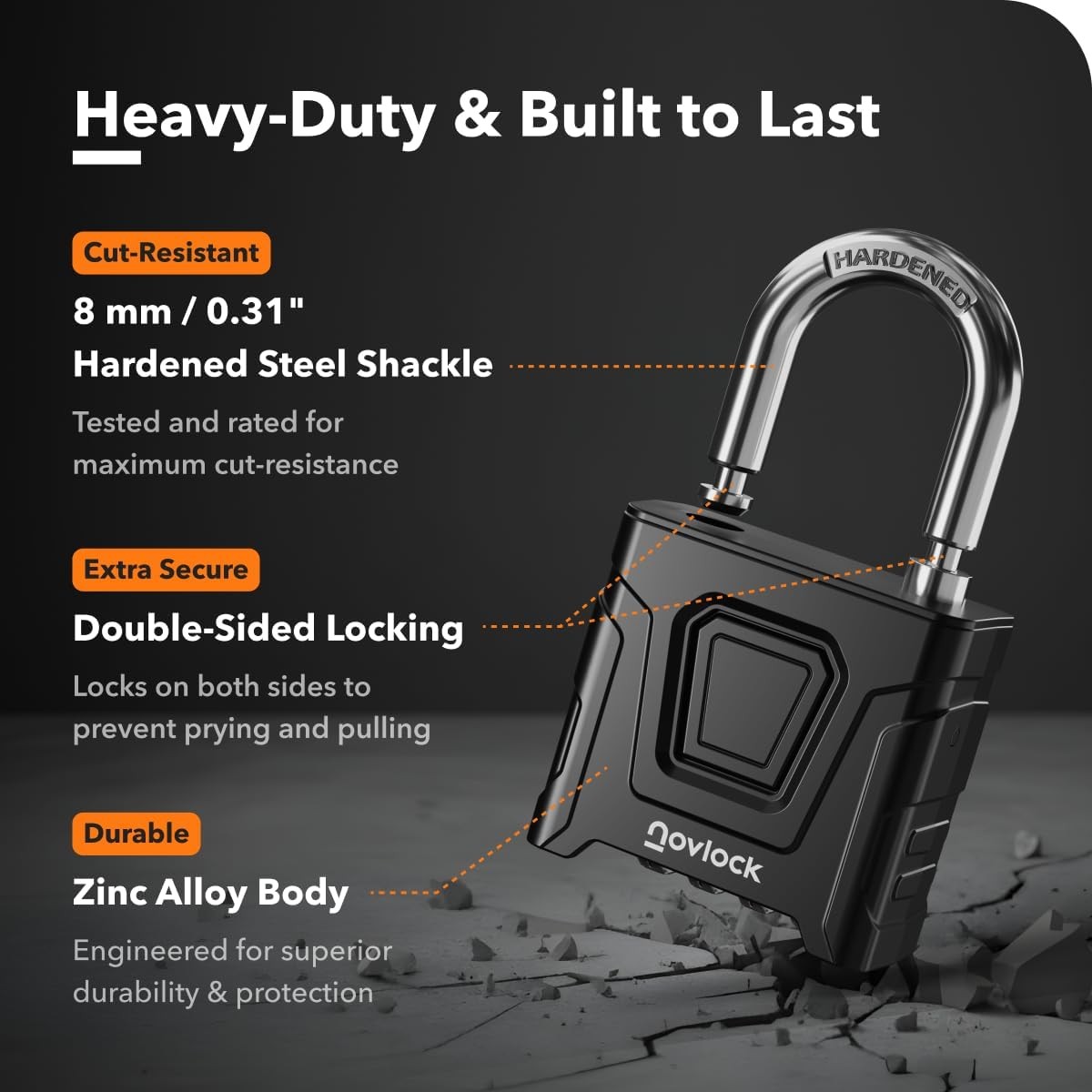 Outdoor Combination Lock – Heavy Duty, Large, Weatherproof Padlock with Code –