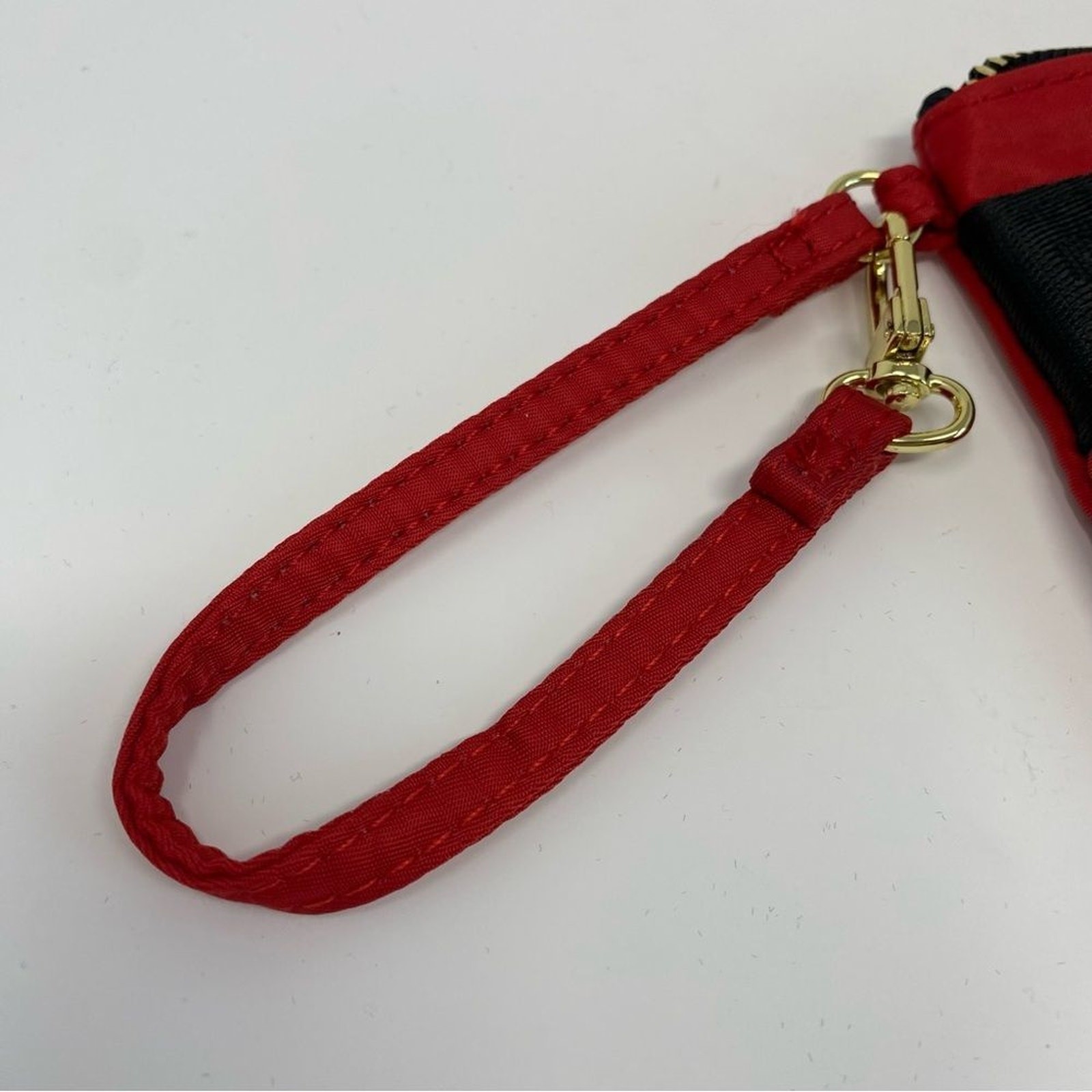 Steve Madden Red Zipper Pouch Wristlet