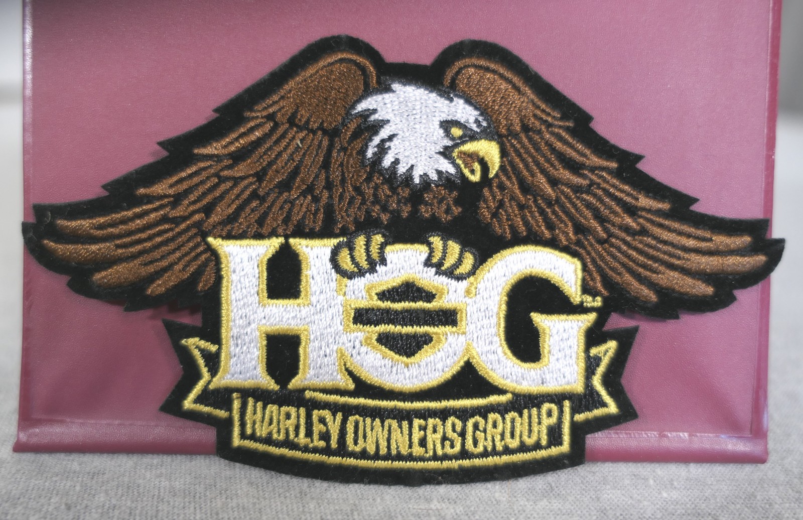 NEW Harley Davidson Owners Group HOG Bronze Eagle Iron-on Sew-on Jacket Patch 5"