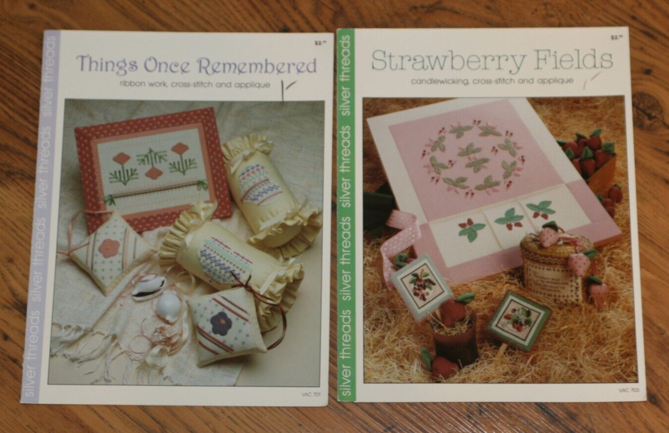 Set of 2 Silver Threads Pattern Leaflets - Strawberry Fields & Things Once Remem