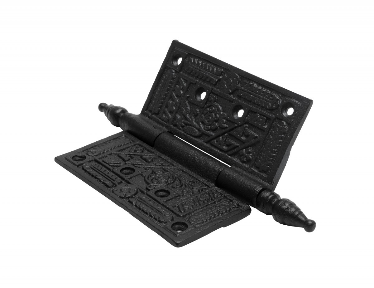 Renovators Supply 7.5" Antique Wrought Iron Hinges Crown Head Butt Hinges 2pcs