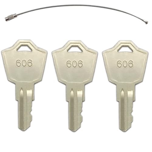 3PCS 606 Ignition Keys – Replacement Metal Scooter Keys for Rascal