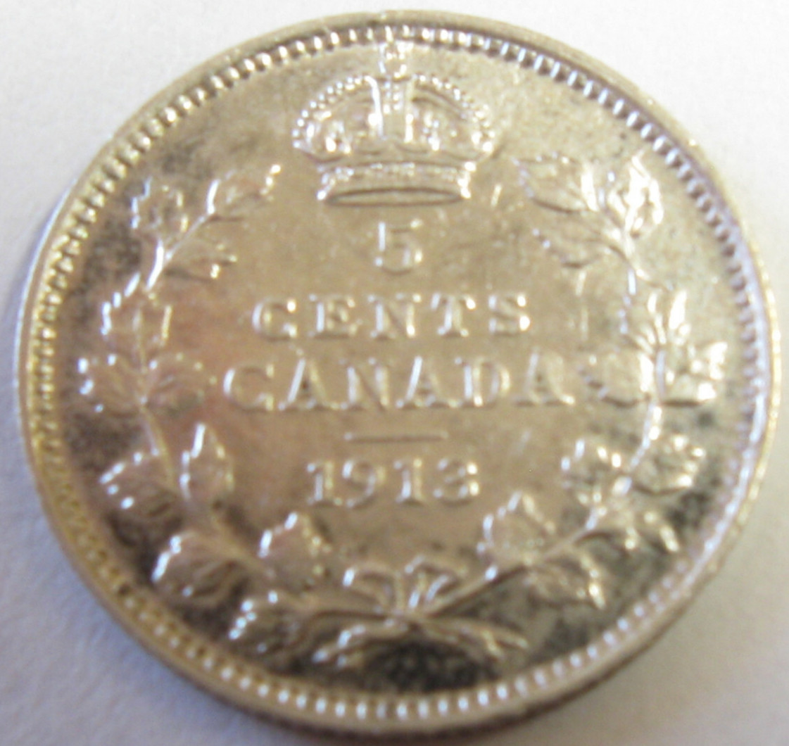 1913 Canada 5 Five Cents - #1701