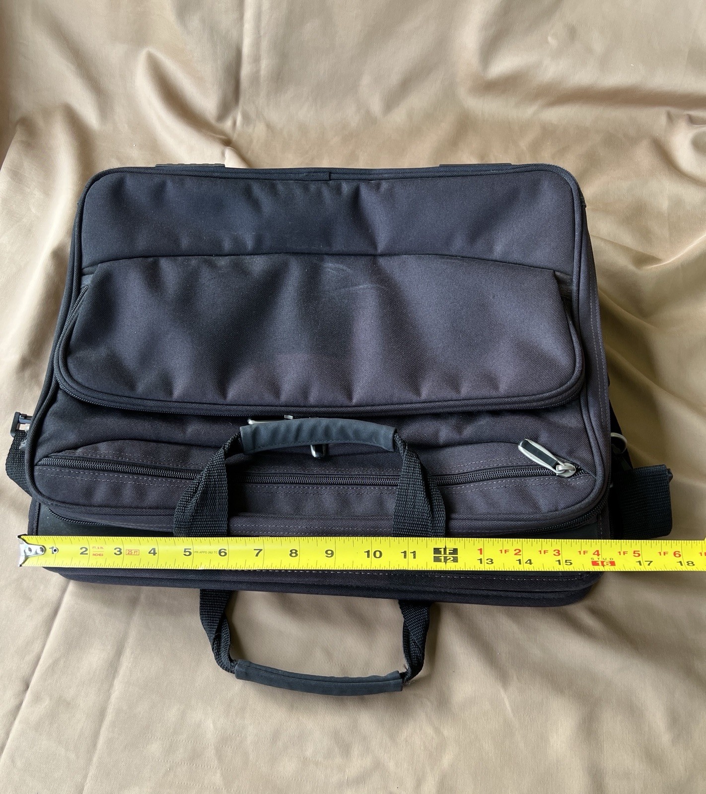 Laptop Carrying Case Messenger Bag With Handles & Shoulder Strap Black