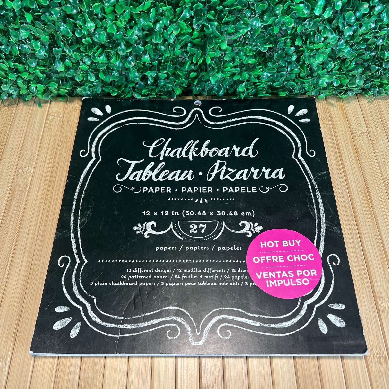 New American Crafters Chalkboard Paper 36 Papers 12 x 12 in Scrapbook Wedding