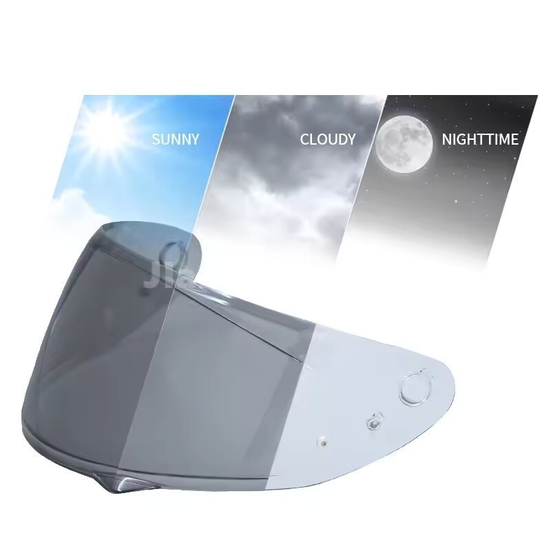 Photochromic Visor Lens Fits For HJC HJ34P C10 Motorcycle Helmet Shield Glasses
