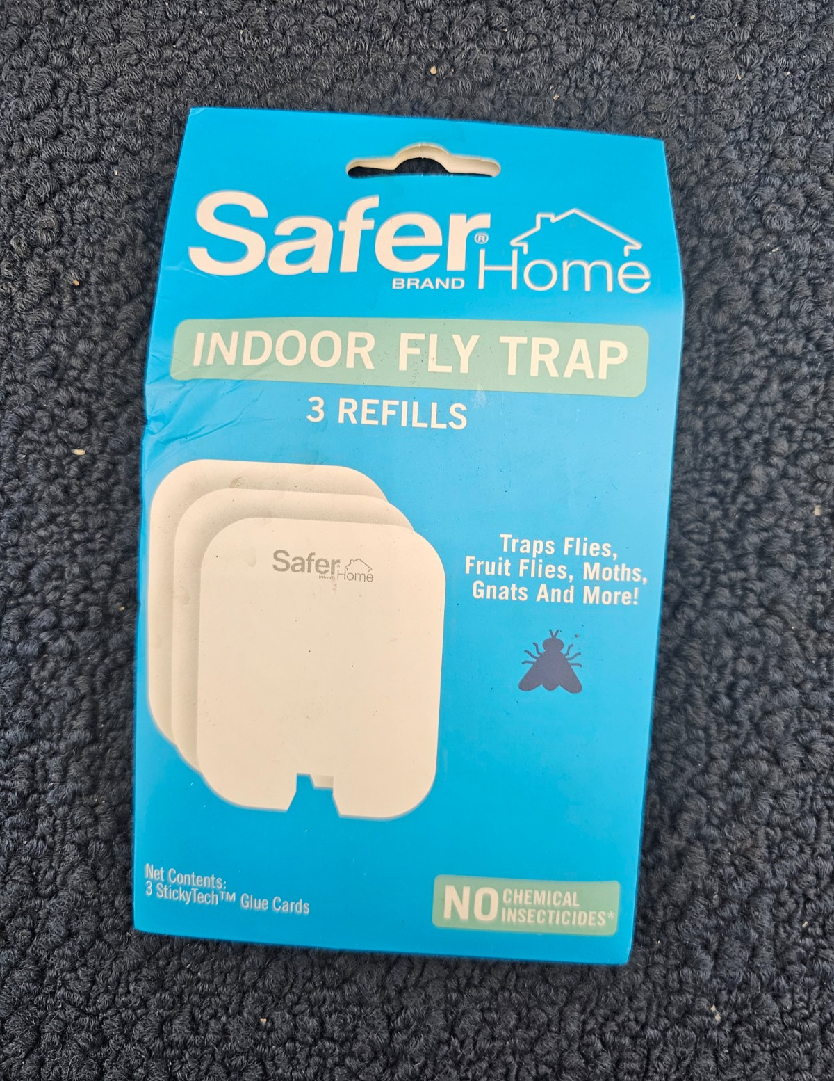(QTY 4) Safer Home SH503: Indoor Fly Trap 3 Refill Glue Cards No Insecticides