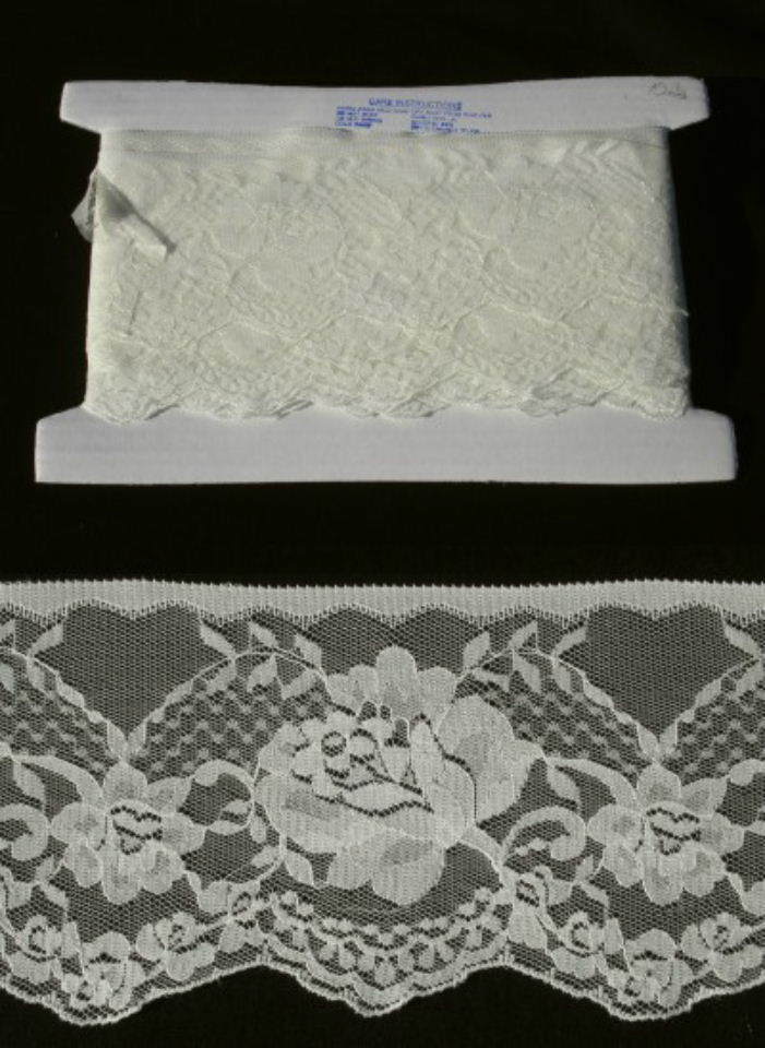 Cream Flat Lace 90mm wide (020) x 9 mts