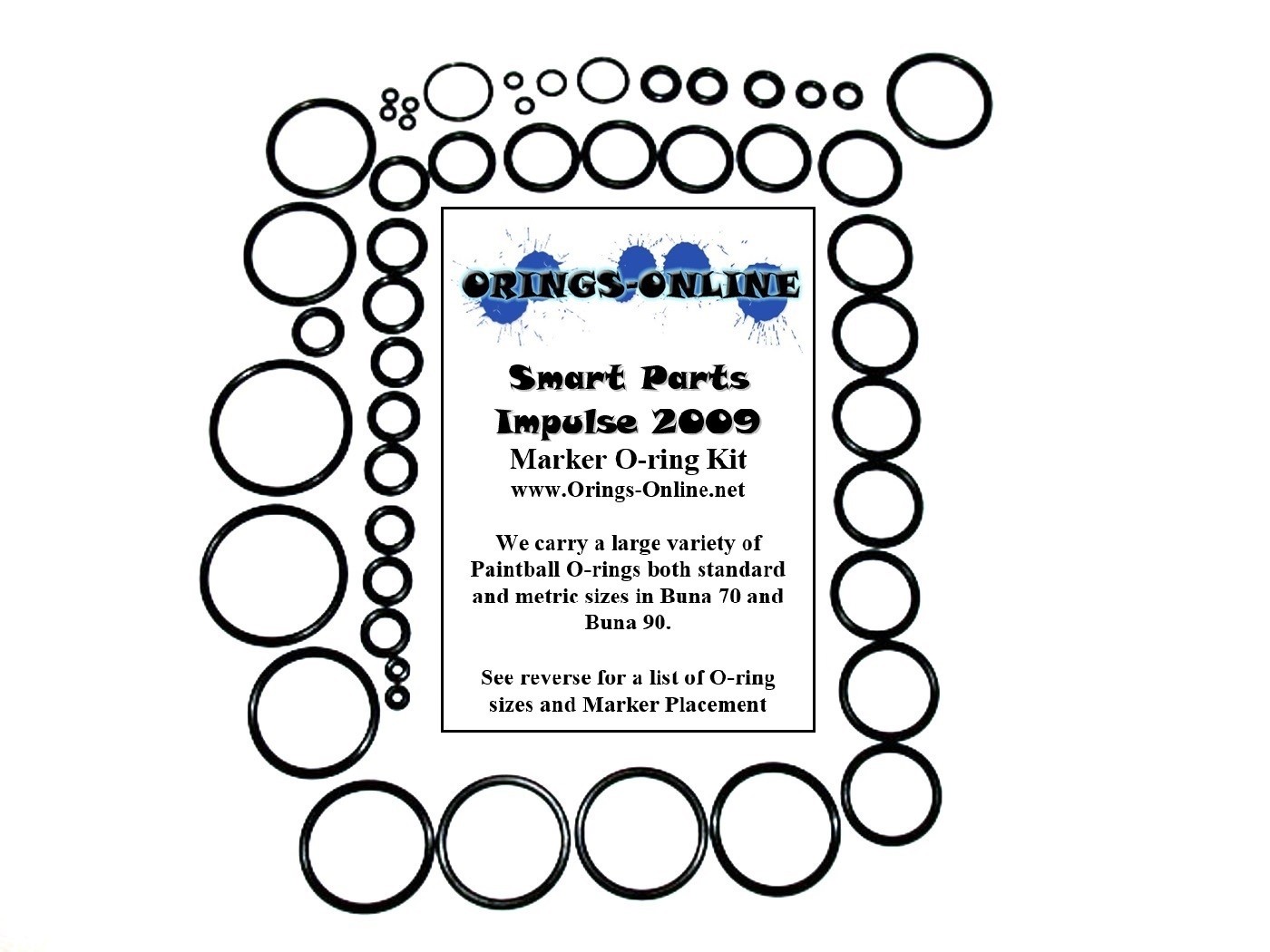 Smart Parts Impulse 2009 Paintball Marker O-ring Oring Kit x 4 rebuilds / kits
