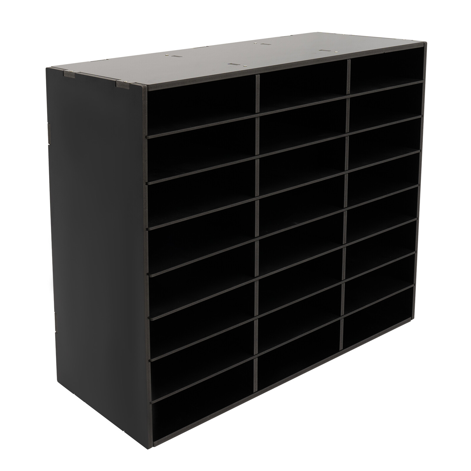 24 Compartments PVC Literature Organizer Desktop File Sorte Display Stand Black