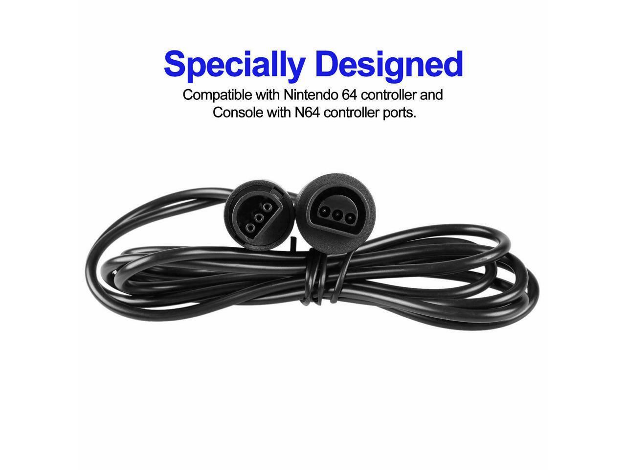 4 Pack 6FT N64 Controller Extension Cable N64 Gamepad Cord for 64 Controller