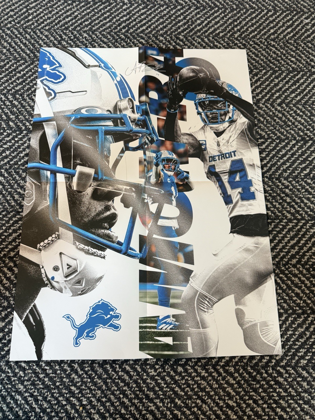 Detroit Lions Sept. 28 2025 SGA Fold-Out Program /Poster  Amon-RA ST Brown