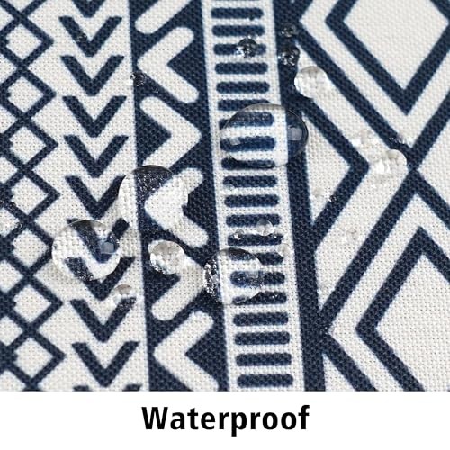 Outdoor Tablecloth with Umbrella Hole and Zipper, 84" x 60" (Rectangular) Boho