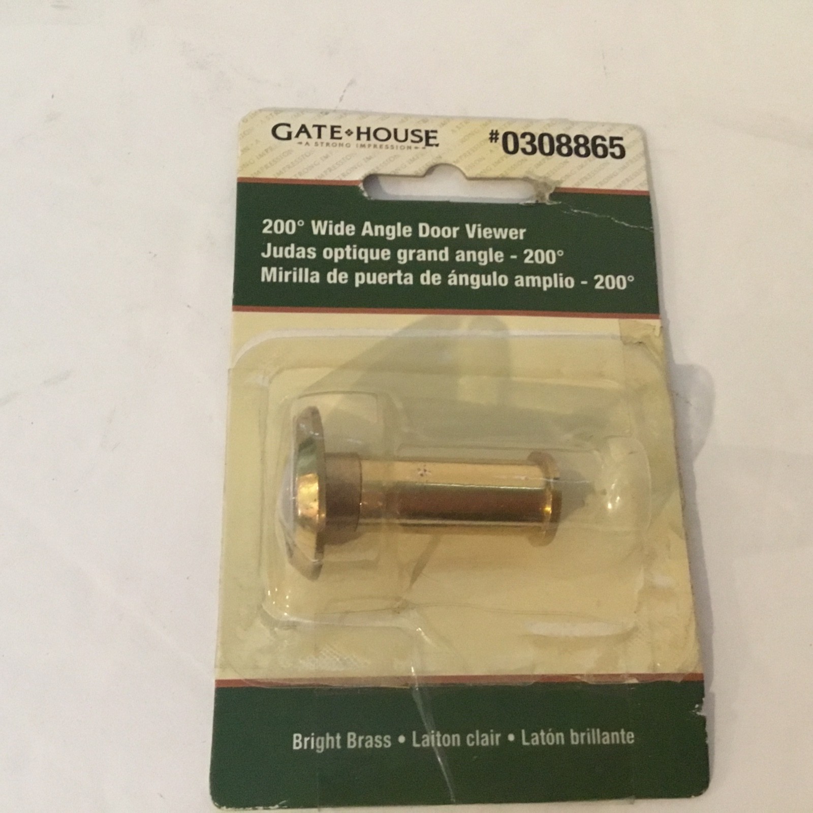 Gate house brass wide angle door viewer