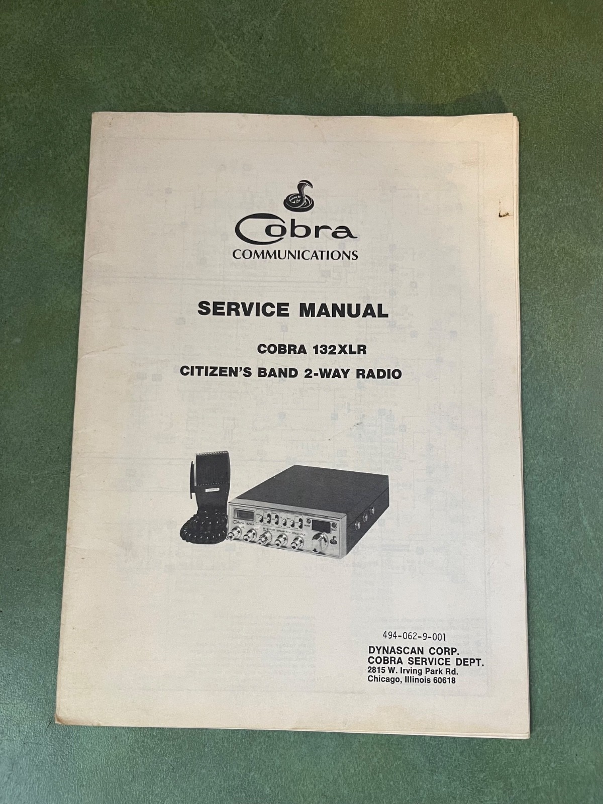 Cobra 132XLR CB Radio Service Manual With Schematics