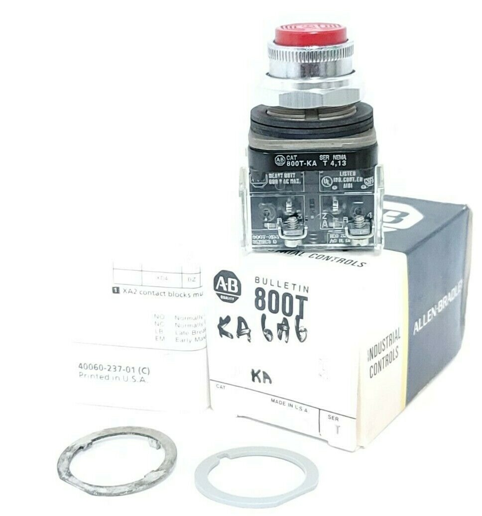 NIB ALLEN BRADLEY 800T-KA6A6 PUSH BUTTON 800TKA6A6, 800T-KA SER. T
