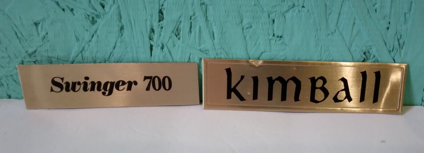 Kimball Swinger 700 Organ Entertainer II 1975 Logos Logo Plates Stickers-A4