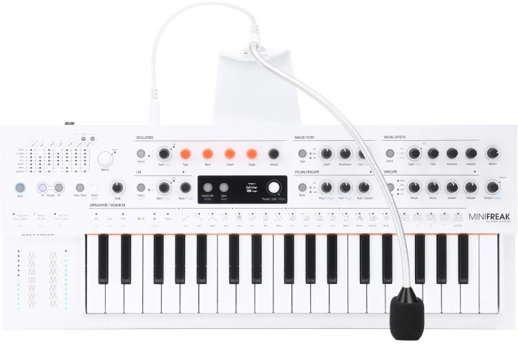 Arturia MiniFreak Vocoder 37-key Hybrid Synthesizer - White
