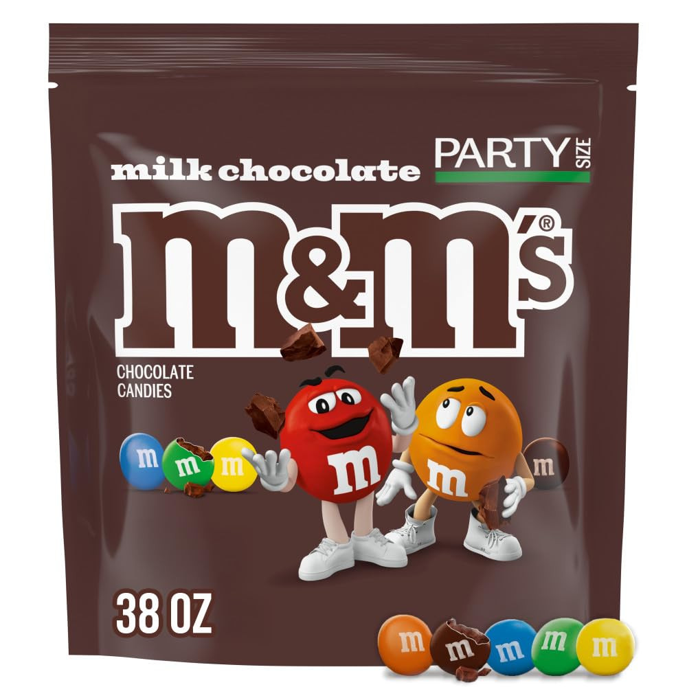 Milk Chocolate Candy, Party Size, 2.4 Lb Resealable Bag for Parties, Baking & Sh