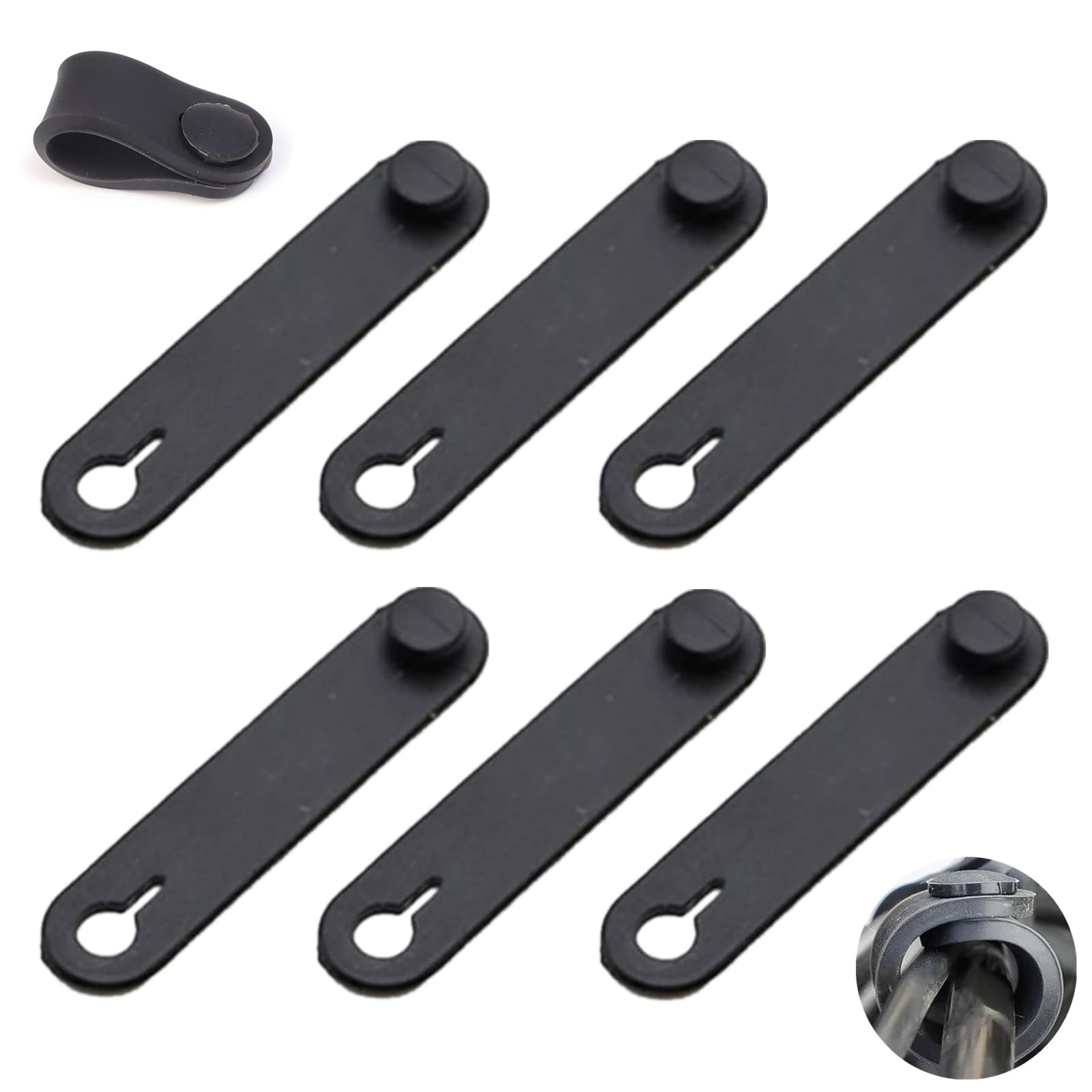 6 Pcs Rubber Cable Ties Reliable Brake Line Protector Wire...