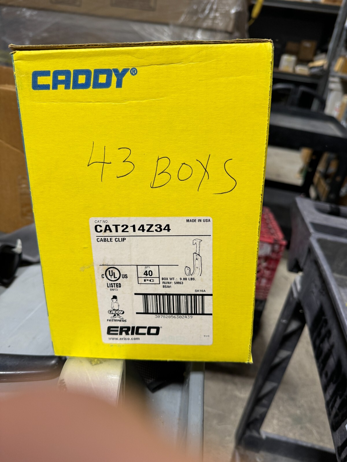 Caddy CAT214Z34 cable supports, for wire or rod