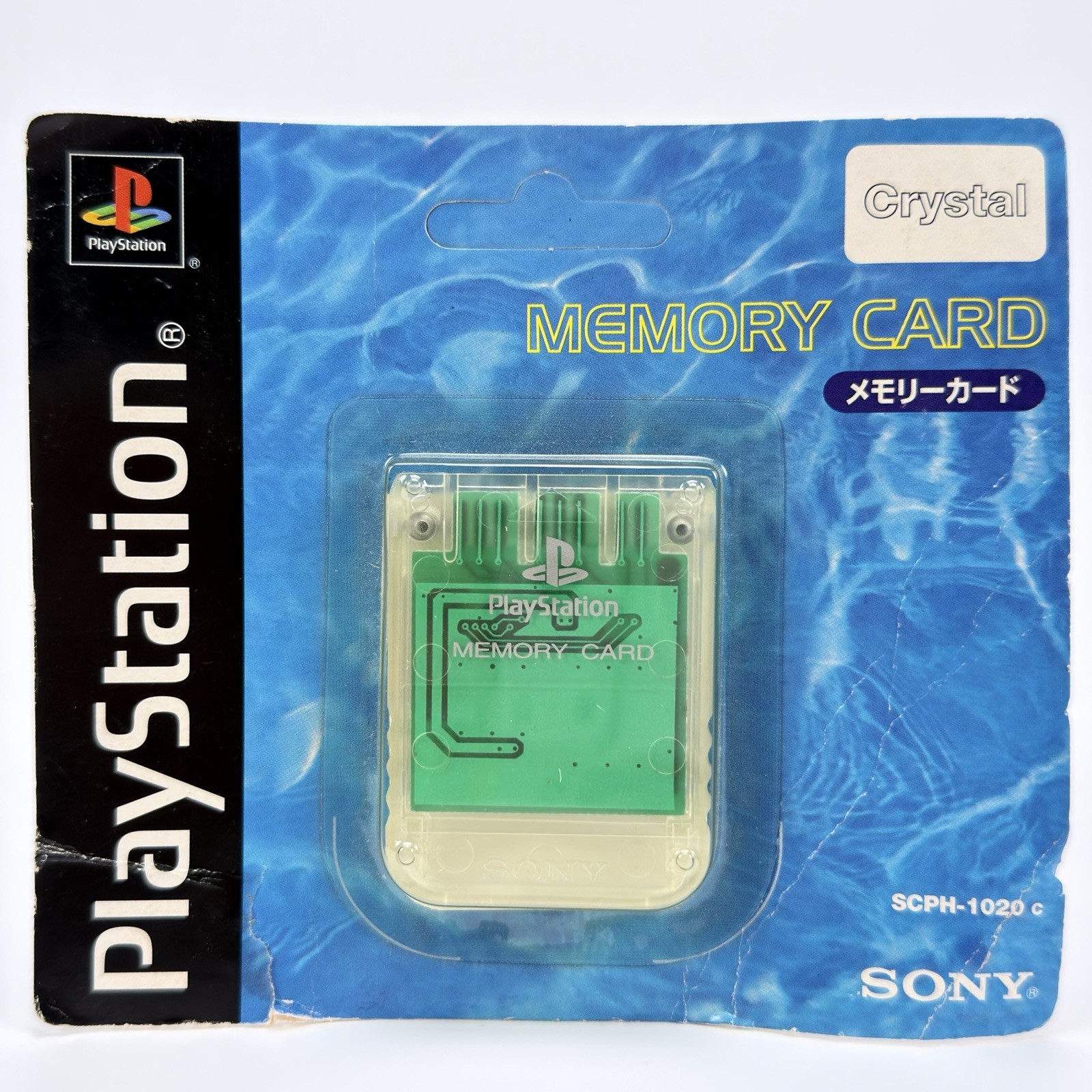 PlayStation 1 Crystal Clear Sony PS1 Genuine Memory Card OEM SCPH-1020 Sealed!!