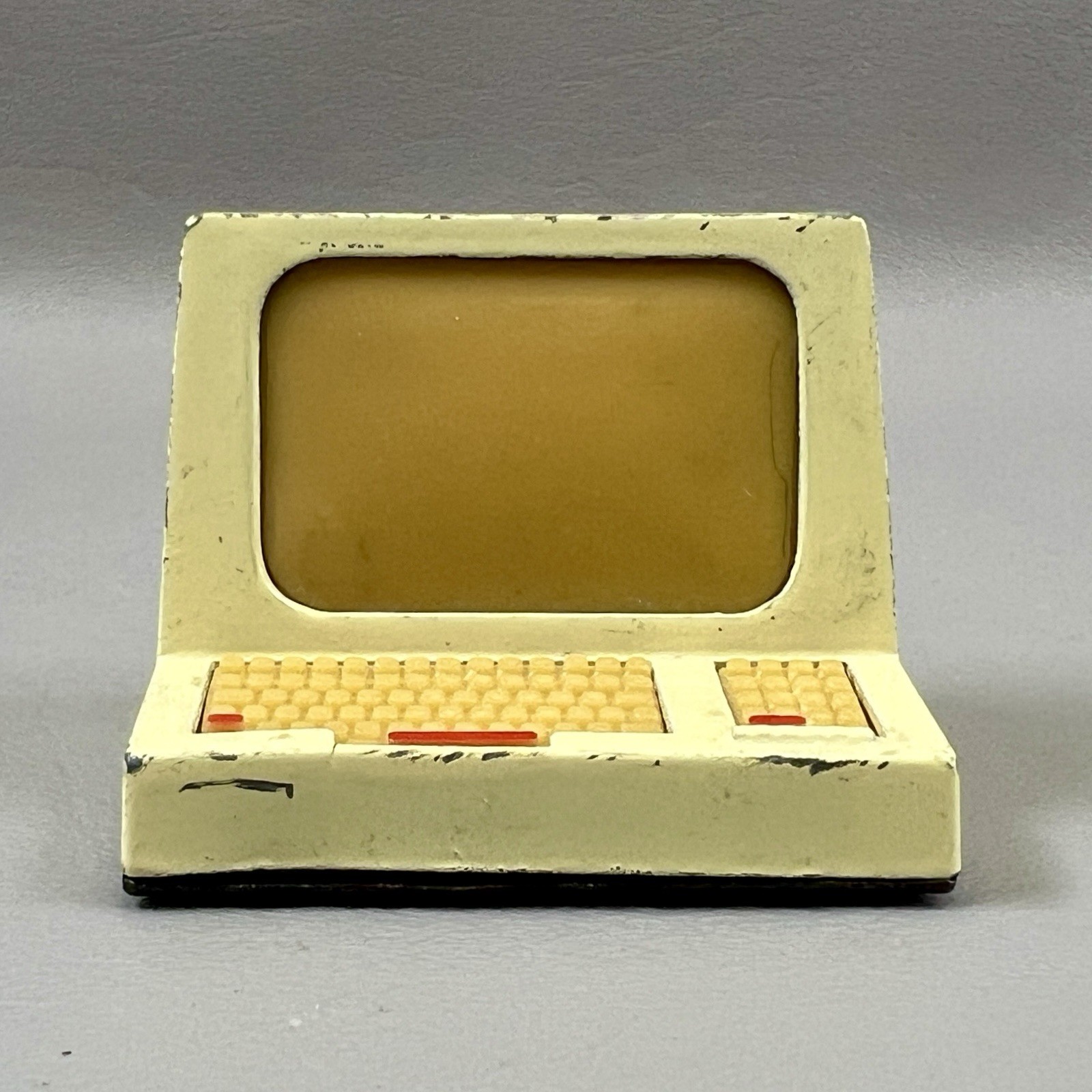 Vintage Die Cast 2" Miniature Computer Pencil Sharpener Made in Hong Kong