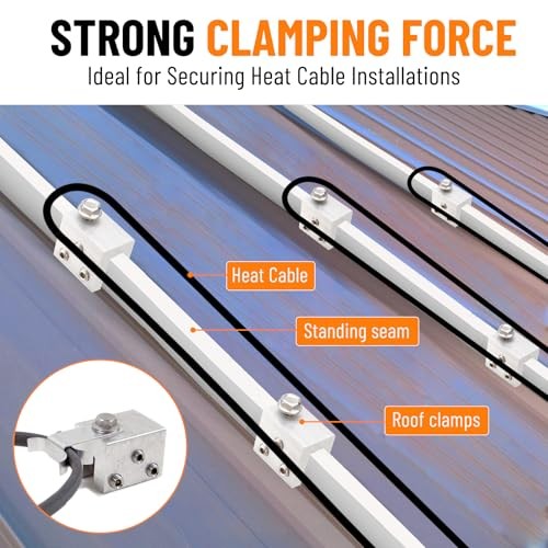 12PCS Standing Seam Roof Clamps, Metal Roof Fixing Clamps, Racking 12 Pack