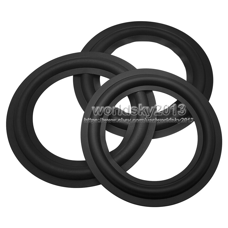2x For 5"/5.5" Inch Speaker Rubber Edge Bass Folding Ring Woofer Surround Circle