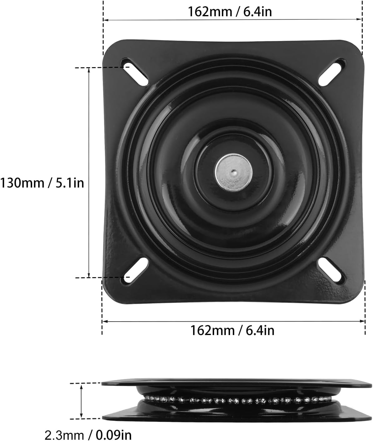 6 PCS 6.25 Inch Seat Swivel, Swivel Plate Bar Stool, Swivel Plate for Recliner C