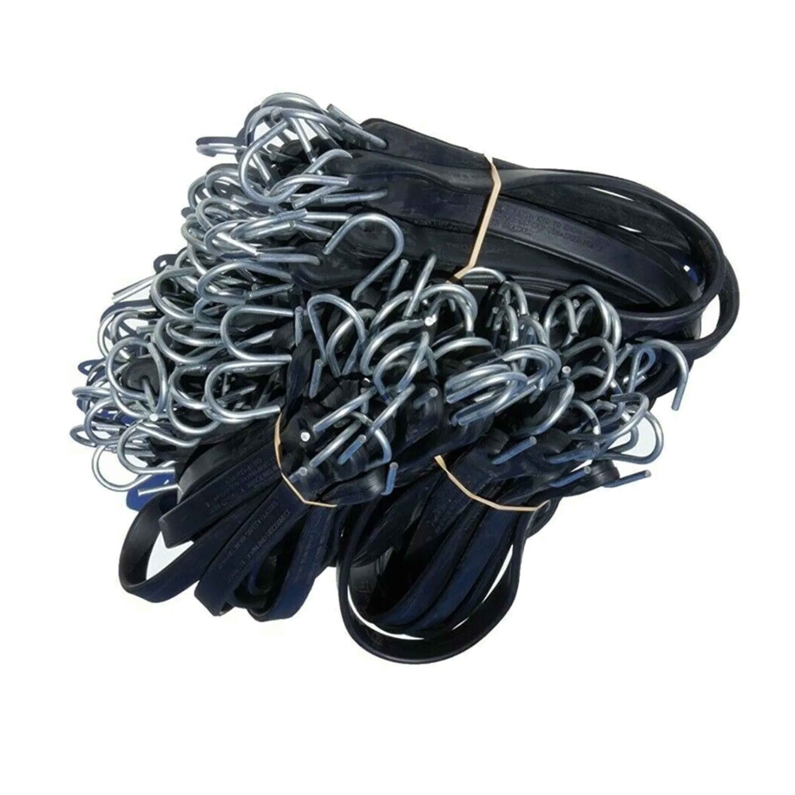 50PK Tarp Straps – Natural Rubber Bungee Cords for Securing Cargo on Trailers &