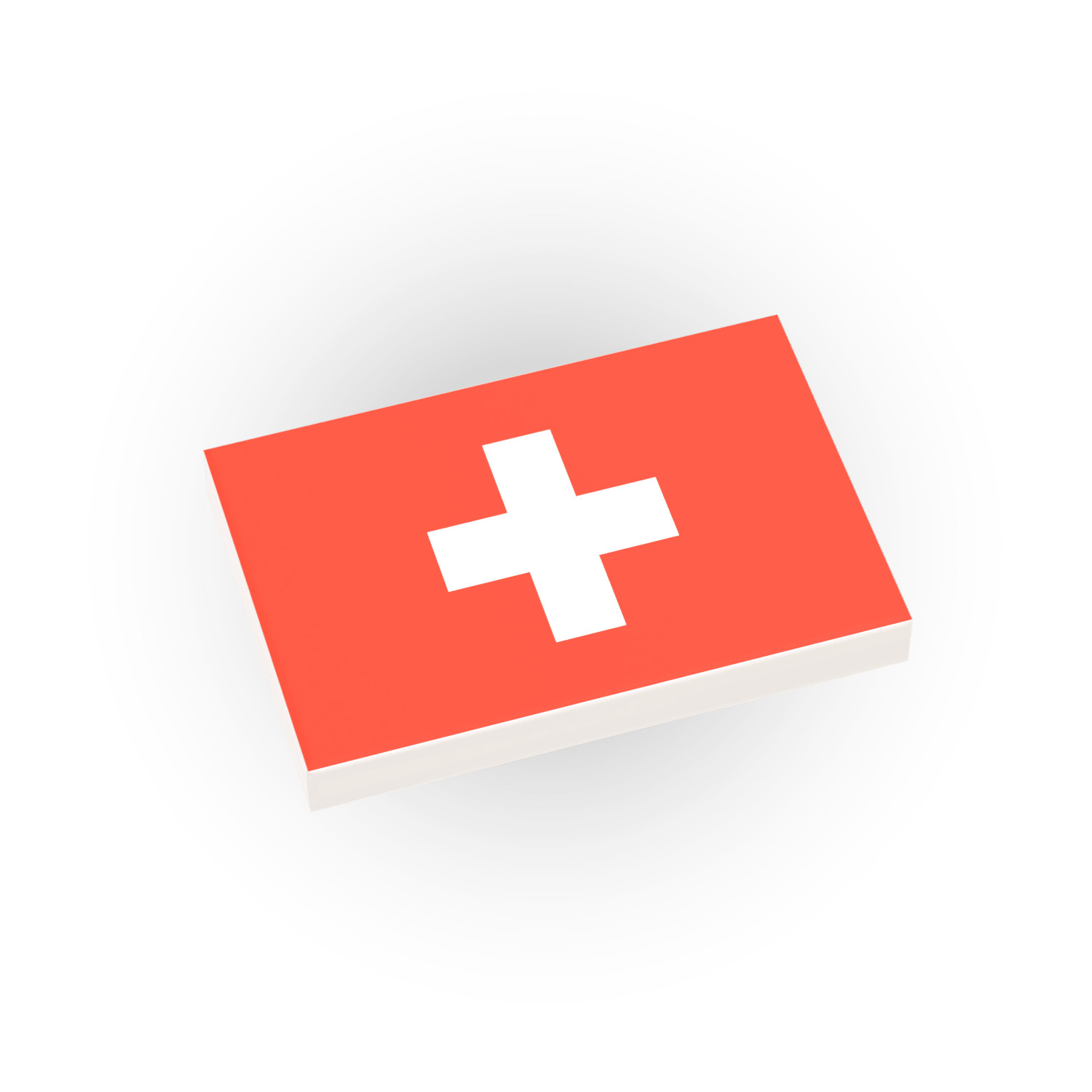 Switzerland Country Flag - Custom Printed -  Minifig - Brick City - AFOL
