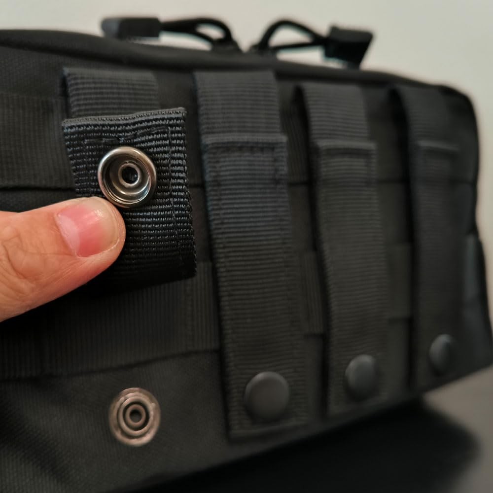 2 Pack Tactical Molle Admin Pouch, Multi-Purpose EDC Tool Organizer 2 Black