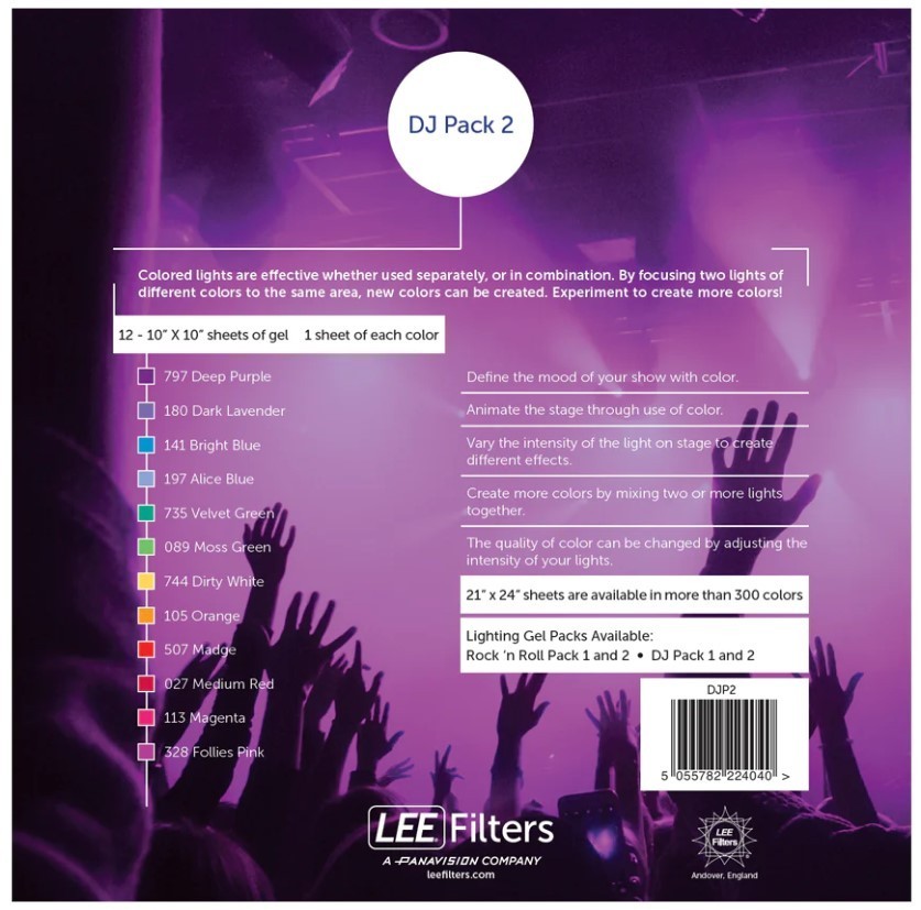 Lee Filters DJ 2 Pack Lighting Gel Pack