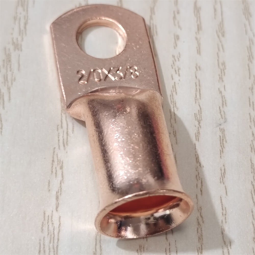10pcs 2/0 AWG-3/8 Copper Cable lugs, 00 Gauge Wire lugs,Heavy Duty Battery Caber