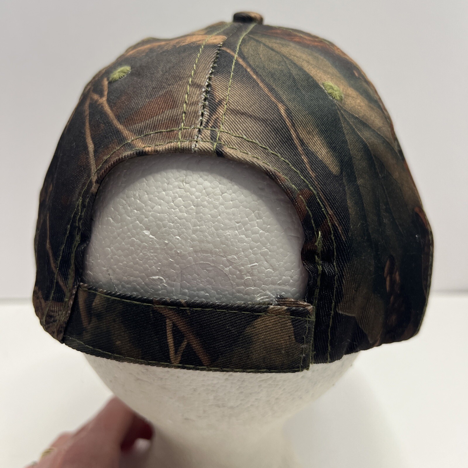 Canada Camouflage Brown Rust Hat Cap Embroidered Letters Leaves Hook Loop