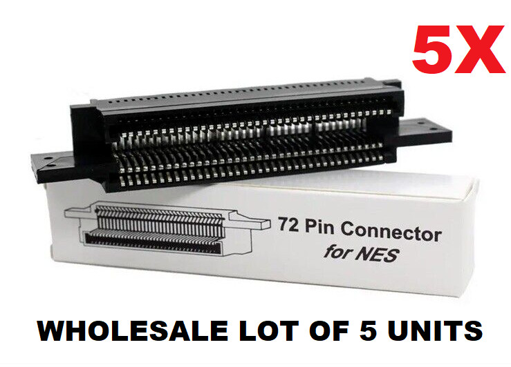 Lot Of 5X - New NES 72-PIN Connectors For NES-001 Nintendo Entertainment System
