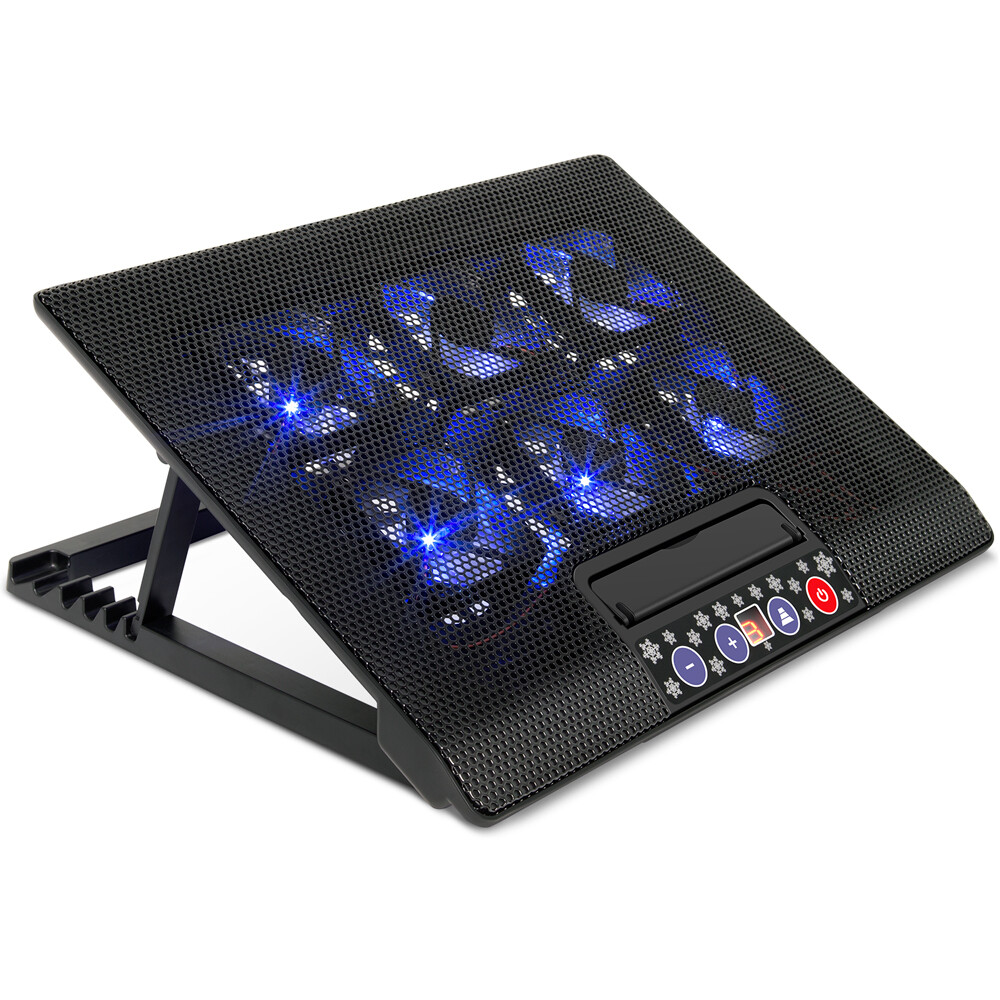 Notebook Laptop Cooling Stand 6 Fan With Dual USB Port For 12"-17" Ultra Slim